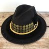 Black fedora boho hat. Burning man hat with feathers. Steampunk festival hat. by NOAMboho steampunk buy now online