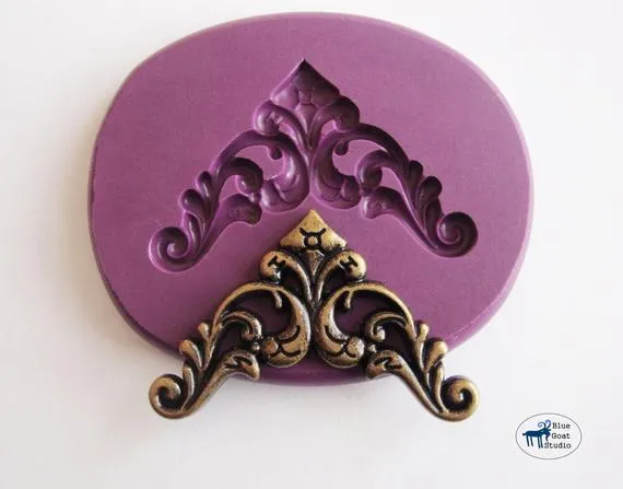 Filigree Corner Mold 2 - Vintage Steampunk Mold - Silicone Molds ...