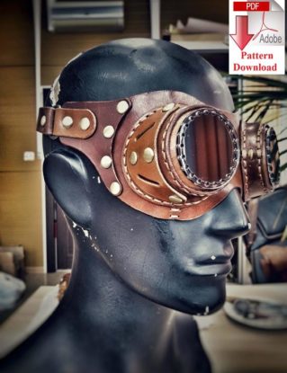Pattern PDF leather Steampunk goggles V3 by Levit - Master_Hatred by SteampunkRUS96 steampunk buy now online