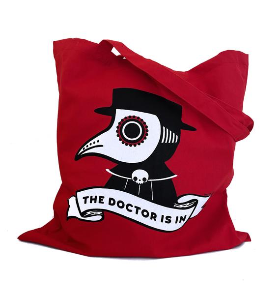 Plague Doctor Tote Bag by emandsprout steampunk buy now online