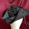 Steampunk Black Tricorn Pirate Hat with Roses by EphemeraEmporiumGB steampunk buy now online