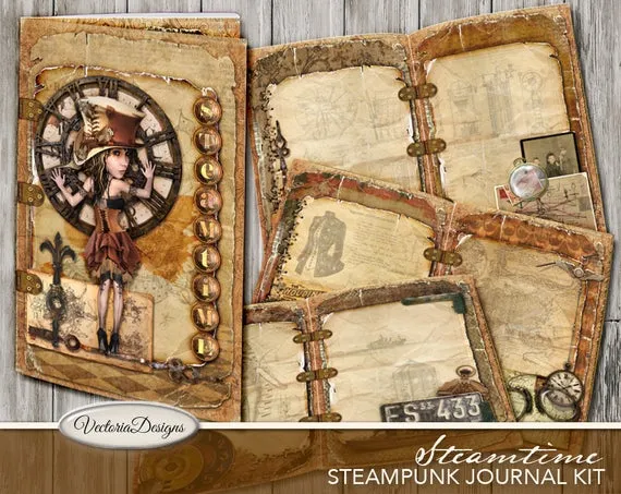 Steampunk Journal Kit, Junk Journal Kit, Printable Journal Kit, Digital Junk Journal, Steampunk Digital Kit, Scrapbooking, Stationery 001899 by VectoriaDesigns steampunk buy now online Steampunk Journal Kit, Junk Journal Kit, Printable Journal Kit, Digital Junk Journal, Steampunk Digital Kit, Scrapbooking, Stationery 001899 by VectoriaDesigns steampunk buy now online