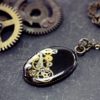 Steampunk Necklace Watch Part Pendant Clock Victorian Gothic Black Jewellery by TheCreakingDoor steampunk buy now online