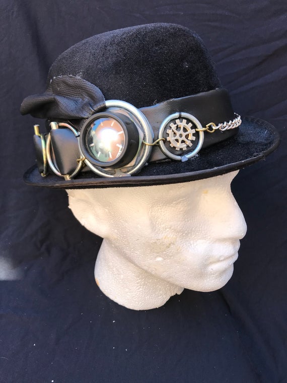 Steampunk Style Bowler Hat by EchoGoodies steampunk buy now online