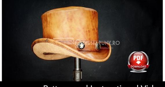 Top Hat Pattern Leather Diy Pdf Tutorial By Selpunkro - Free Leather Top Hat Pattern Top Hat Pattern Leather Diy Pdf Tutorial By Selpunkro - Free Leather Top Hat Pattern