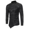 Sliktaa Mens Casual Shirts Fancy Dress Long Sleeve Slim Fit Floral Button Down Wing Collar Steampunk Shirts, M, Black steampunk buy now online
