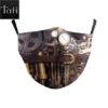 Masks - 6 Steampunk Styles - Washable Cloth Reusable Designer Fashion Shopping Facemask - Works with PM2.5 Filter - Clockwork Gears Scorpion by ToyAndFashion steampunk buy now online