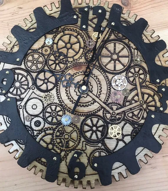 Steampunk Clock by WilliamsCNCArt steampunk buy now online Steampunk Clock by WilliamsCNCArt steampunk buy now online