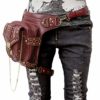 FiveloveTwo® Men Women Multi-purpose Tactical Drop Leg Arm Bag Pack Hip Belt Waist Messenger Shoulder Fanny Packs Steampunk Bag Wallet Purse Pouch Bag Red Brown steampunk buy now online