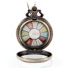 JewelryWe Retro Style Wheel Rome Pocket Watch Vintage Steampunk Pocket Watch Pendant Long Necklace 30" (Gift for Mom) steampunk buy now online