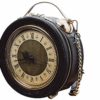 Real Working Clock Bag OFFICIAL Prim & Peach, Retro Vintage SteamPunk Style Handbag (Black) steampunk buy now online