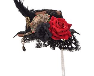 BLEBLESSUME Victorian Steampunk women Mini Top Hat Hair Clip (D) steampunk buy now online