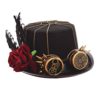 BLESSUME Black Steampunk Hat with Goggles Unisex Fancy Dress Top Hat (M, Color C) steampunk buy now online
