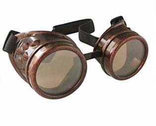 Welding Goggles in Rustic Steampunk Style Suitable with Eyelets and Elastic Strap for Perfect Fit and Comfort Ideal for Cosplay and Fancy Dress Costumes By ASVP Shop (Copper) steampunk buy now online