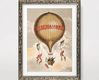 STEAMPUNK ART PRINT POSTER Airship Hot Air Balloon Home Decor Wall Picture Unusual Vintage Curiosity A4 A3 A2 (10 Sizes) steampunk buy now online