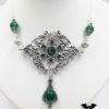 gothic - gothic necklace - gothic emerald necklace - gothic victorian necklace - emerald necklace - emerald jewellery - emerald jewelry by SteamRetro steampunk buy now online