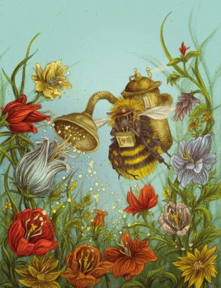 Poster Steampunk Bee A2 - Pollomat 2000 by MelancholicMonsters steampunk buy now online