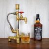 Retro Industrial Rustic - steampunk bar art, industrial style, steampunk décor, man cave, pipe dispenser by ArtDesignStudioCy steampunk buy now online
