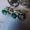 steampunk - cufflinks - Mens Gift Boxed Emerald Cufflinks - Steampunk Cufflinks - Wedding Cufflinks - Cufflinks - Best man gifts by SteamRetro steampunk buy now online