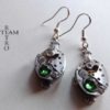 Steampunk Silver Green Earrings Steamretro -Steampunk Jewellery by Steamretro - Christmas gift by SteamRetro steampunk buy now online