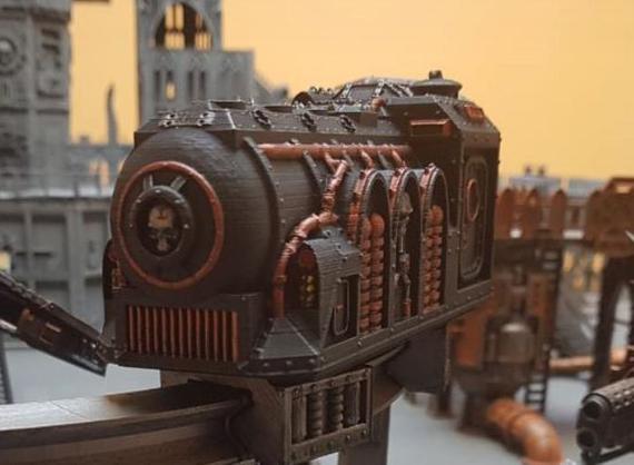 STL - Gothic Train Engine for 28mm Wargame Monorail by WatcorpDesigns steampunk buy now online