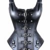 Beauty-You Steampunk women’s vintage corset made of artificial leather, with a zip -  - UK 14 steampunk buy now online