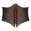 HANERDUN Lace-up Corset Elastic Cinch Belt Waist Belt, Brown, X-Large steampunk buy now online