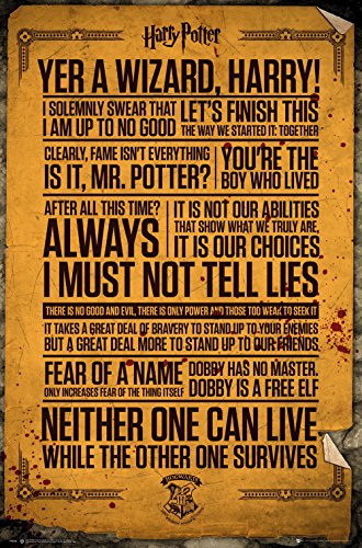 Harry Potter Quotes Maxi Poster, 61 x 91.5 cm steampunk buy now online
