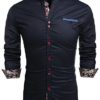Coofandy Men's Fashion Slim Fit Dress Shirt Casual Exotic Shirt, Dark Blue, S steampunk buy now online