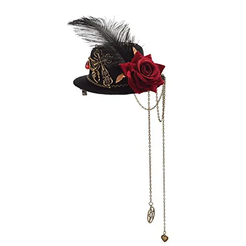 BLESSUME Gothic Steampunk Mini Hat Hair Clip Women Head Accessories (C) steampunk buy now online