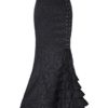 Belle Poque Women's Vintage Long Ruffle Thin Mermaid Steampunk Skirts Size 14 BP0204-1 steampunk buy now online