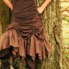 Brown boho skirt, Bustle style, Steampunk skirts, Funky fashion, Goa clothes for her, Gypsy clothing for women, Festival chic, Hippie wear by DeviClothing steampunk buy now online