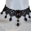 Dote Vintage Black Victorian Beads Gothic Choker Big Tear Drop Necklace Lace Pendant Adjustable Steampunk Lolita Jewellery Wedding Party by DOTEVINTAGEGB steampunk buy now online