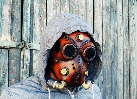 Full Face Leather Mask, Biker Mask, Dieselpunk Mask, Wind Protection Mask, MadMax Mask, Postapocalyptic Mask, Leather Mask, BDSM, moto mask by AdrianFodeaLeather steampunk buy now online