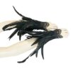 Gothic Black Feather Wrist Cuffs Victorian Burlesque feathers Halloween costume feather wrist bands gauntlets feather gloves by ShelovesAccessories steampunk buy now online
