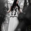 Gothic Wedding Corset, Black And White Corset, Steampunk Wedding, Bridal Separates, Bridal Bustier Top, Fantasy Wedding,Gothic Wedding Dress by HaizeaCouture steampunk buy now online