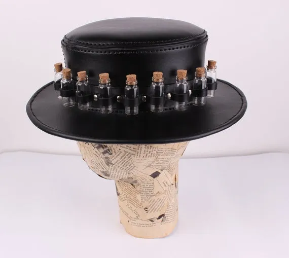 Hand Crafted Plague Doctor, Alchemist, Halloween, Christmas Steampunk Hat by ceeleather steampunk buy now online Hand Crafted Plague Doctor, Alchemist, Halloween, Christmas Steampunk Hat by ceeleather steampunk buy now online