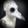 Plague Doctor Bird Mask Steampunk Raven Mask Costume Cosplay Masquerade Mask Steampunk Long Nose for Halloween Costume White PRE-ORDER by 4everstore steampunk buy now online
