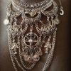 Silver moon plastron necklace goth Lilith Ishtar by wonderlandmc steampunk buy now online