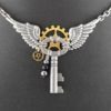 Steampunk Winged Angel Key Necklace - Tiny Guardian Angel of the Machina by COGnitive Creations by COGnitiveCreations steampunk buy now online