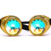 ZAIQUN Vintage Steampunk Goggles Kaleidoscope Glasses Rave Rainbow Crystal Prism Glasses Cosplay Party Goggles steampunk buy now online