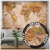 GREAT ART Poster – World Wap – Wall Picture a Map of The World Continents Atlas Worldmap Earth Geography - World Atlas Map Retro Old School Vintage Map Mural Decor (55 x 39.4 Inch / 140 x 100 cm) steampunk buy now online