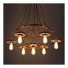 ZSAIMD Rustic Steampunk Pendant Circular Nostalgic Restaurant Bar Light Clothing Store Internet Cafes Internet Cafes Art Gear Chandelier,Creative Personality Living Room E27 Edison Decoration steampunk buy now online
