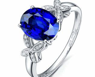 Gnzoe Jewlery Gift - 18K White Gold Engagement Rings for Women Natural Tanzanite Knot Ring 2.0ct -4A White Gold Size U 1/2 steampunk buy now online