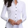 MISS MOLY Women's Fashion Plain Formal Casual Shirts Work Wear Cuff Top Shirt White - XL steampunk buy now online