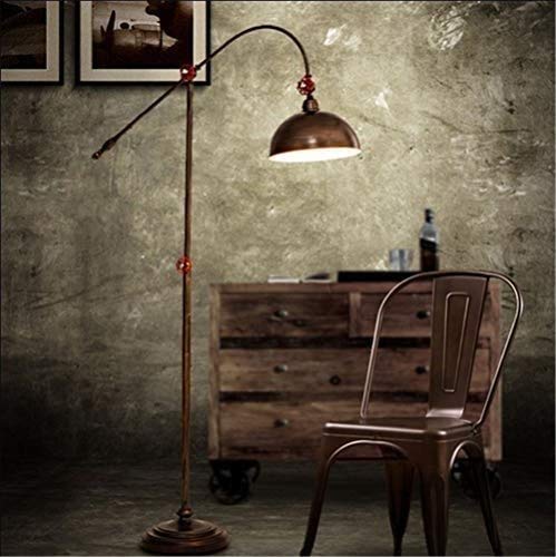 Raelf Retro Nostalgic Living Room Bedroom Long Arm Fishing Restaurant Floor Lamp Loft Industrial Wind Floor Lamp E27 Pot Lid Floor Lamp Nordic Old-fashioned Floor Lamp Steam Punk Water Pipe Surface Li steampunk buy now online