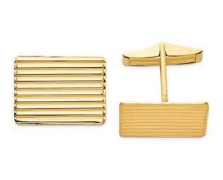 14k Yellow Gold Mens Grooved Cuff Links Cufflinks Link Fine Jewellery For Dad Mens Gifts For Him steampunk buy now online