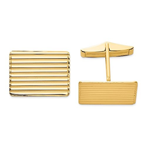14k Yellow Gold Mens Grooved Cuff Links Cufflinks Link Fine Jewellery For Dad Mens Gifts For Him steampunk buy now online