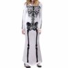 YUANCHENG Women Halloween Cosplay Costume O-Neck Human Skeleton Print Long Sleeve Dress,02,S steampunk buy now online