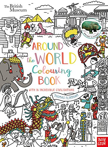 British Museum: Around the World Colouring Book: With 16 Incredible Civilisations and over 70 Stickers! (Colouring Books) steampunk buy now online